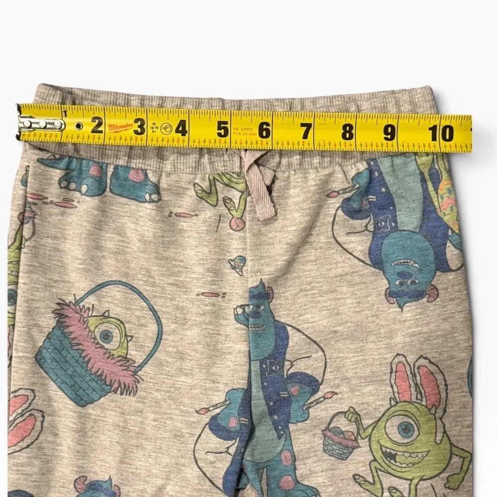 Disney Monsters Inc Mike Sulley Easter Bunny Pajama Set Gray Kids 2 Piece